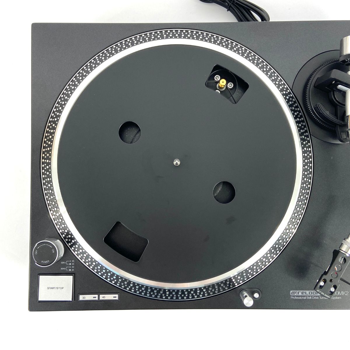 giradischi con trazione a cinghia da dj o ascolto reloop rp1000 mk2 usato vista del piatto