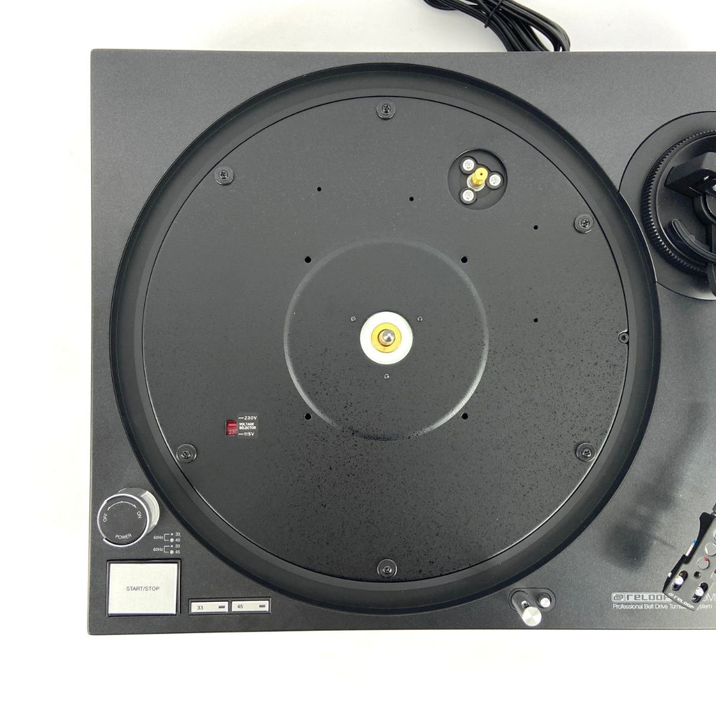 giradischi con trazione a cinghia da dj o ascolto reloop rp1000 mk2 usato vista senza piatto