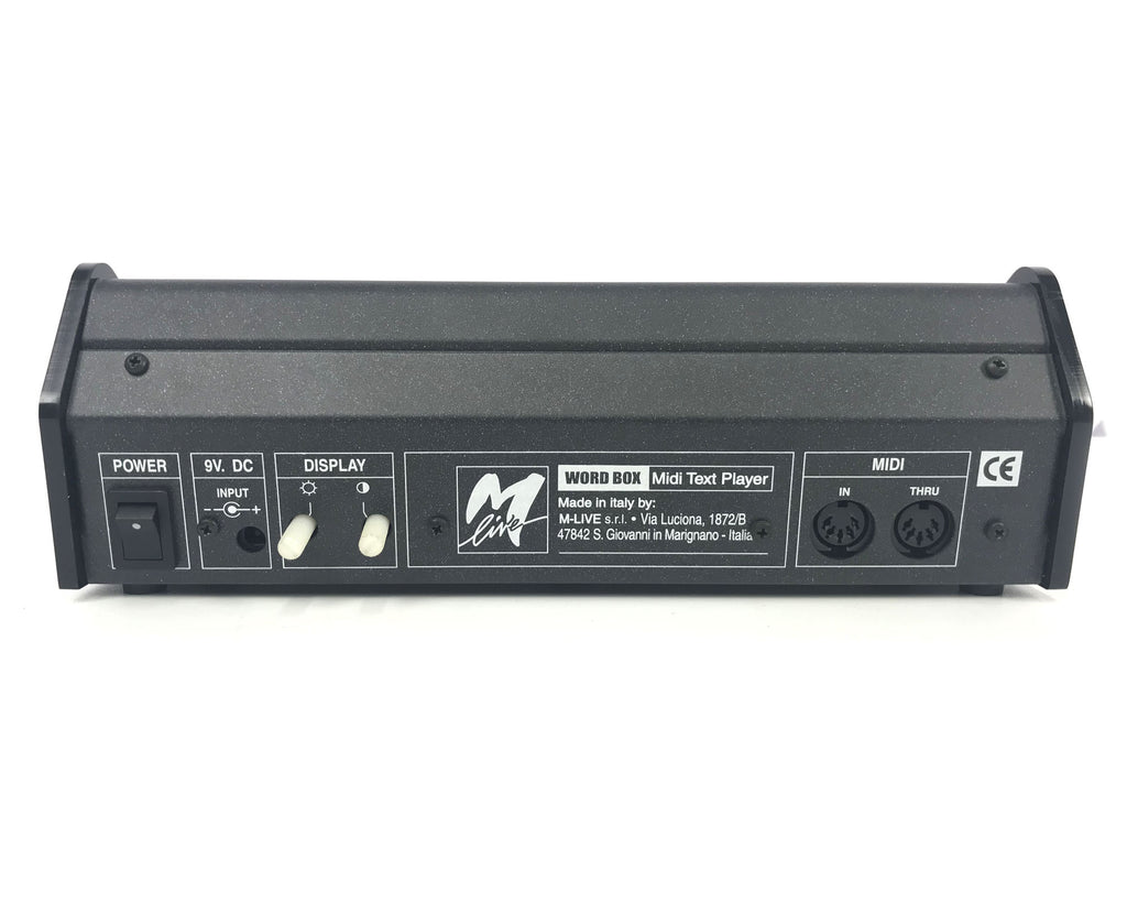 lettore di testi midi m live midi text player word box usato vista del retro