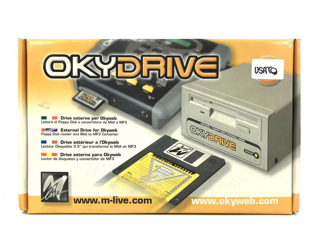lettore floppy disk m live okydrive usato vista con scatola