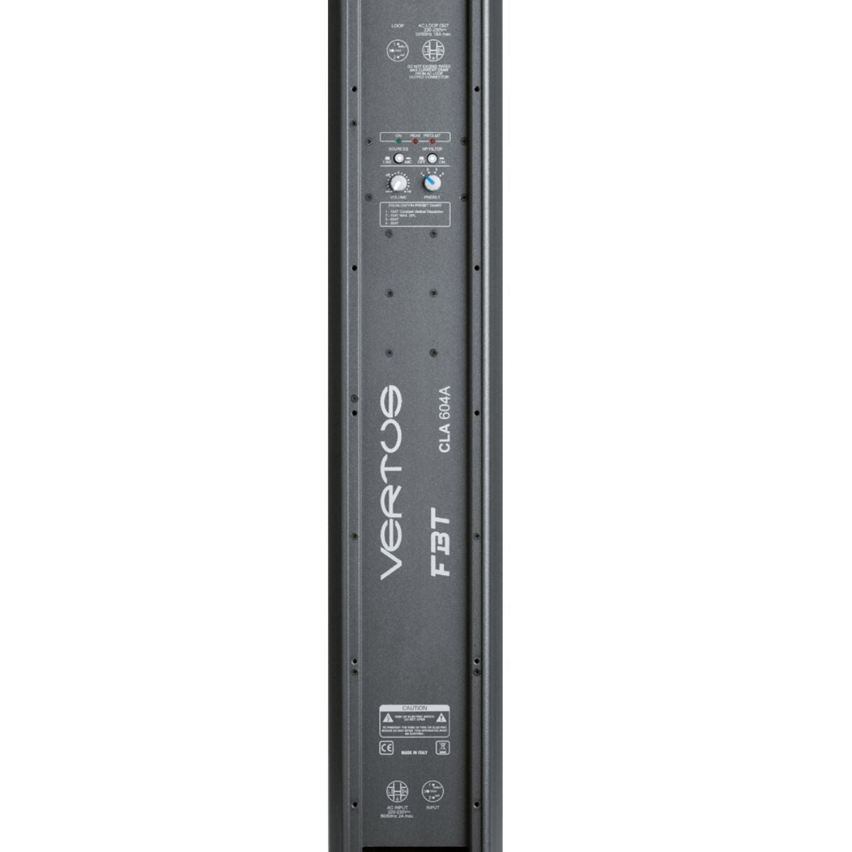 line array fbt vertus cla 604a vista del retro
