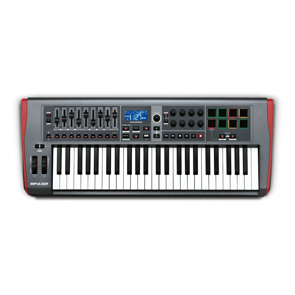 masterkeyboard usb midi 49 tasti novation impulse 49 vista frontale