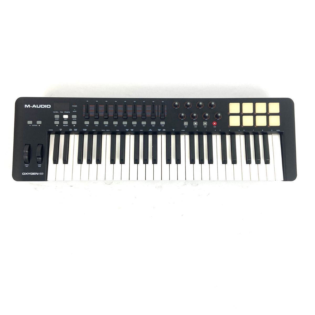 masterkeyboard controller midi USB m-audio oxygen 49 usata vista frontale