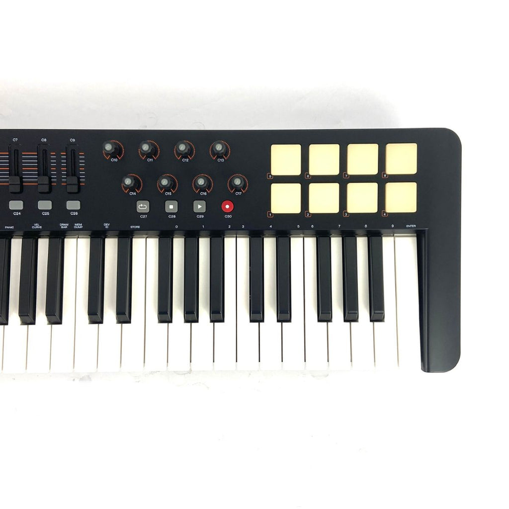 masterkeyboard controller midi USB m-audio oxygen 49 usata vista frontale dx