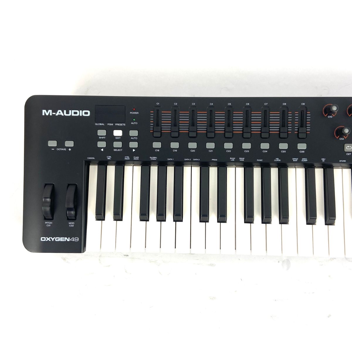 masterkeyboard controller midi USB m-audio oxygen 49 usata vista frontale sx
