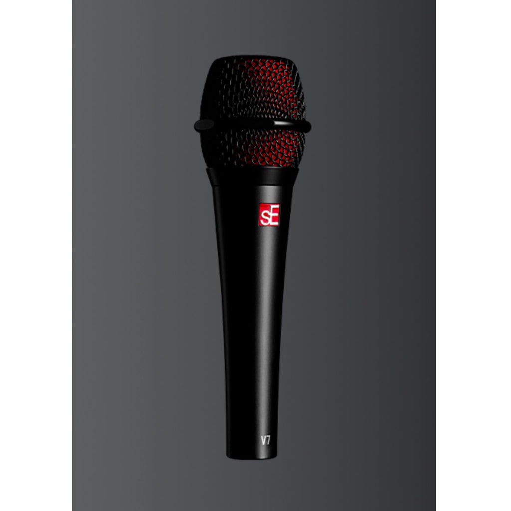 microfono dinamico per voce e strumenti se electronics v7 black vista frontale