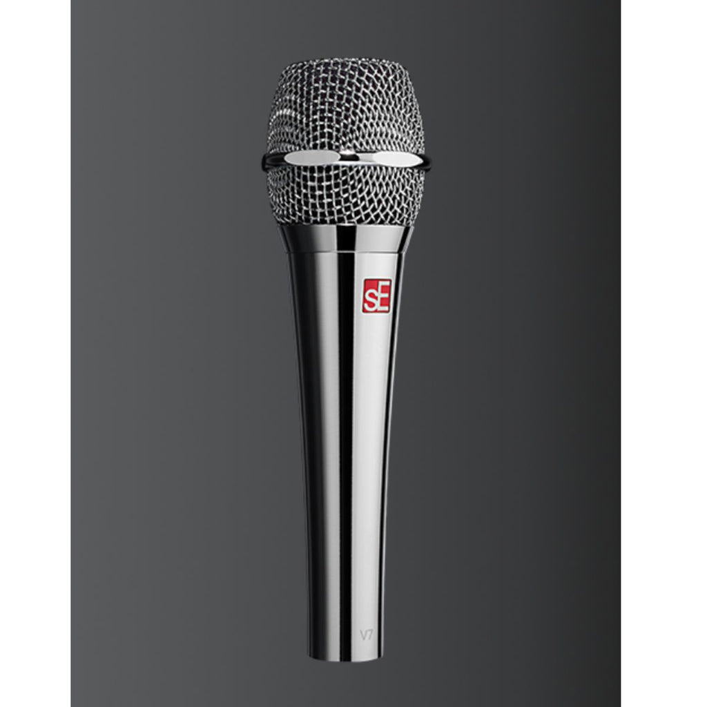 microfono dinamico se elctronics v7 chrome vista frontale