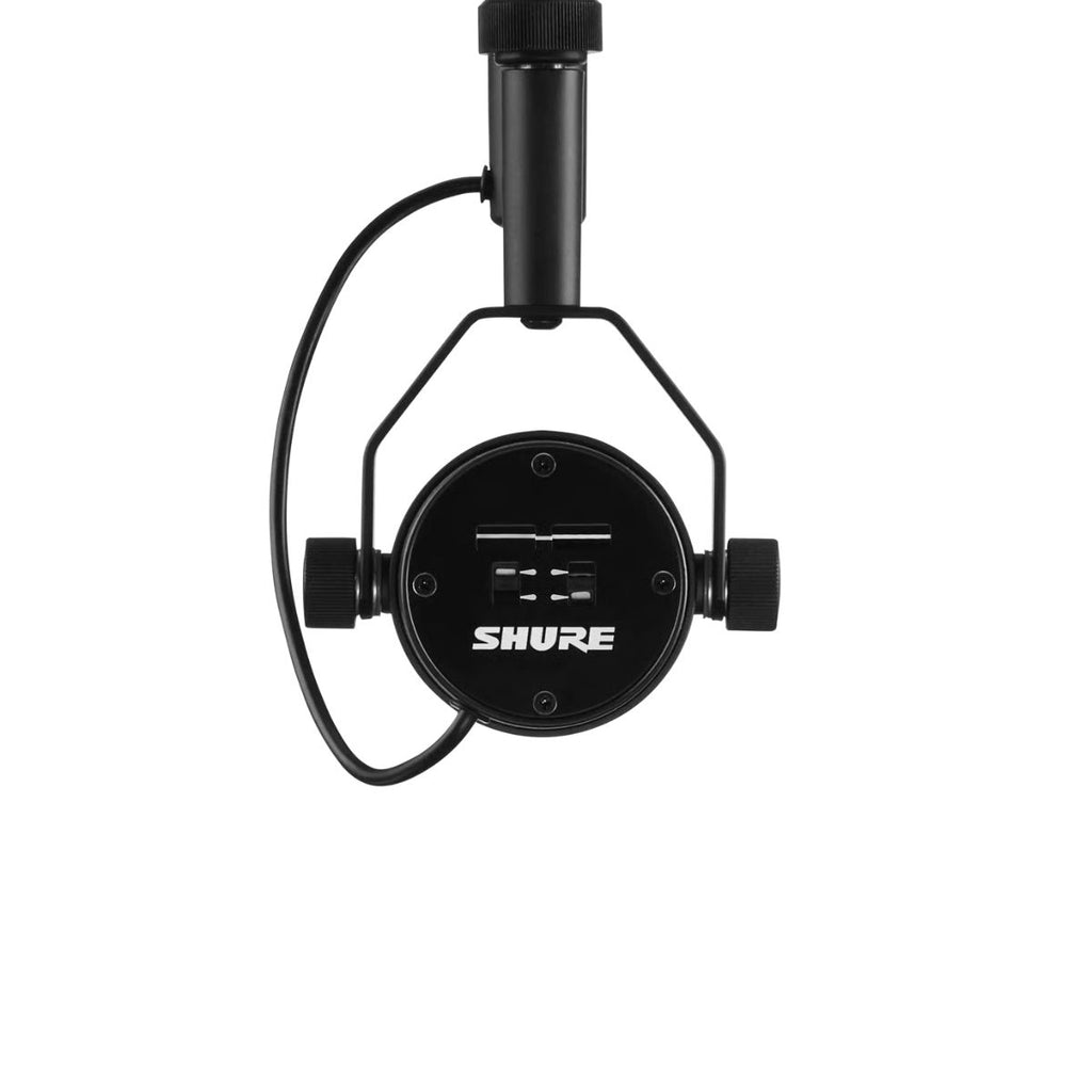 microfono per podcast e registrazione shure sm7b vista del retro
