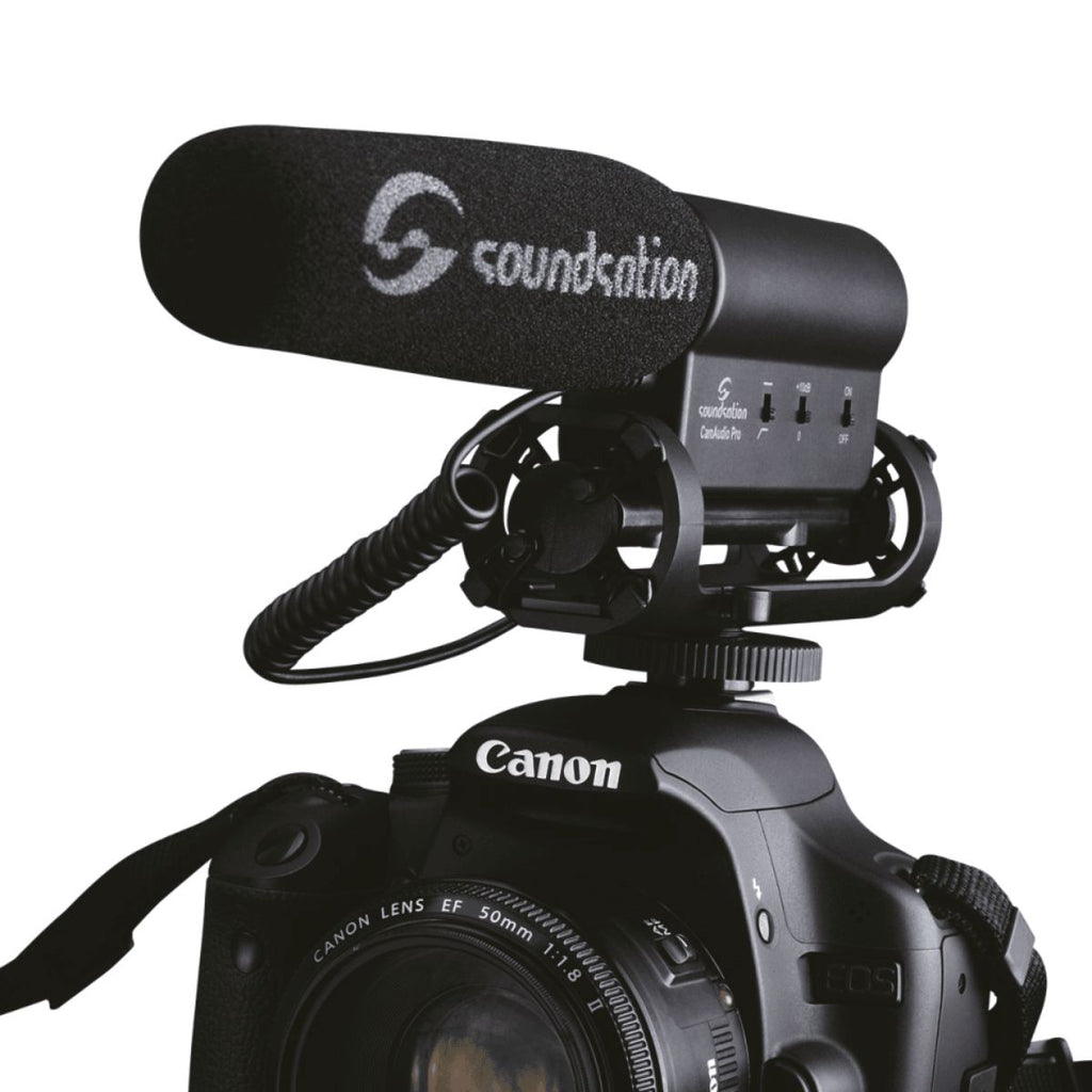 microfono per telecamera soundsation cam audio pro vista su telecamera