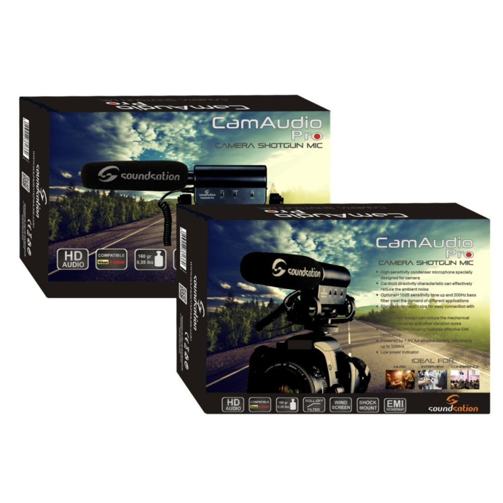 microfono per telecamera soundsation cam audio pro vista con scatola