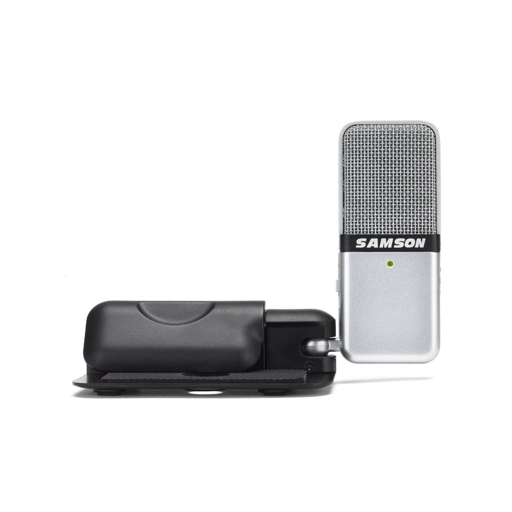 microfono portatile usb a condensatore per registrazione samson go mic vista frontale