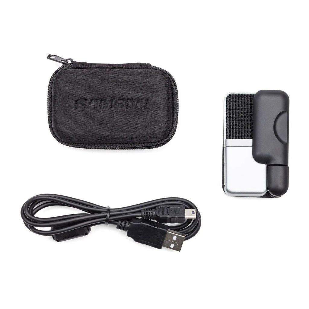 microfono portatile usb a condensatore per registrazione samson go mic vista con accessori