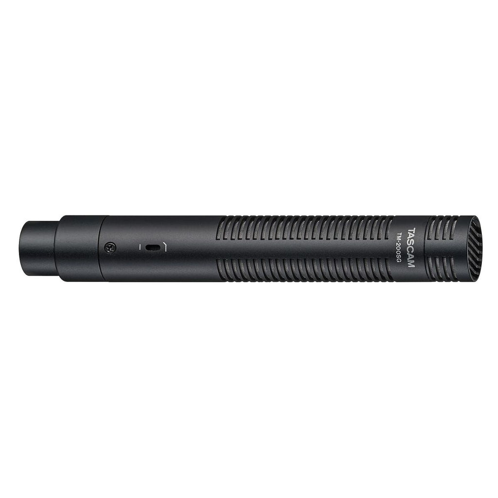 microfono shotgun a condensatore per video tascam tm-200SG vista frontale