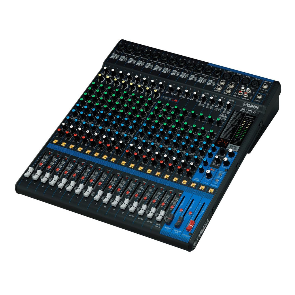 mixer audio 20 canali yamaha mg20xu vista laterale
