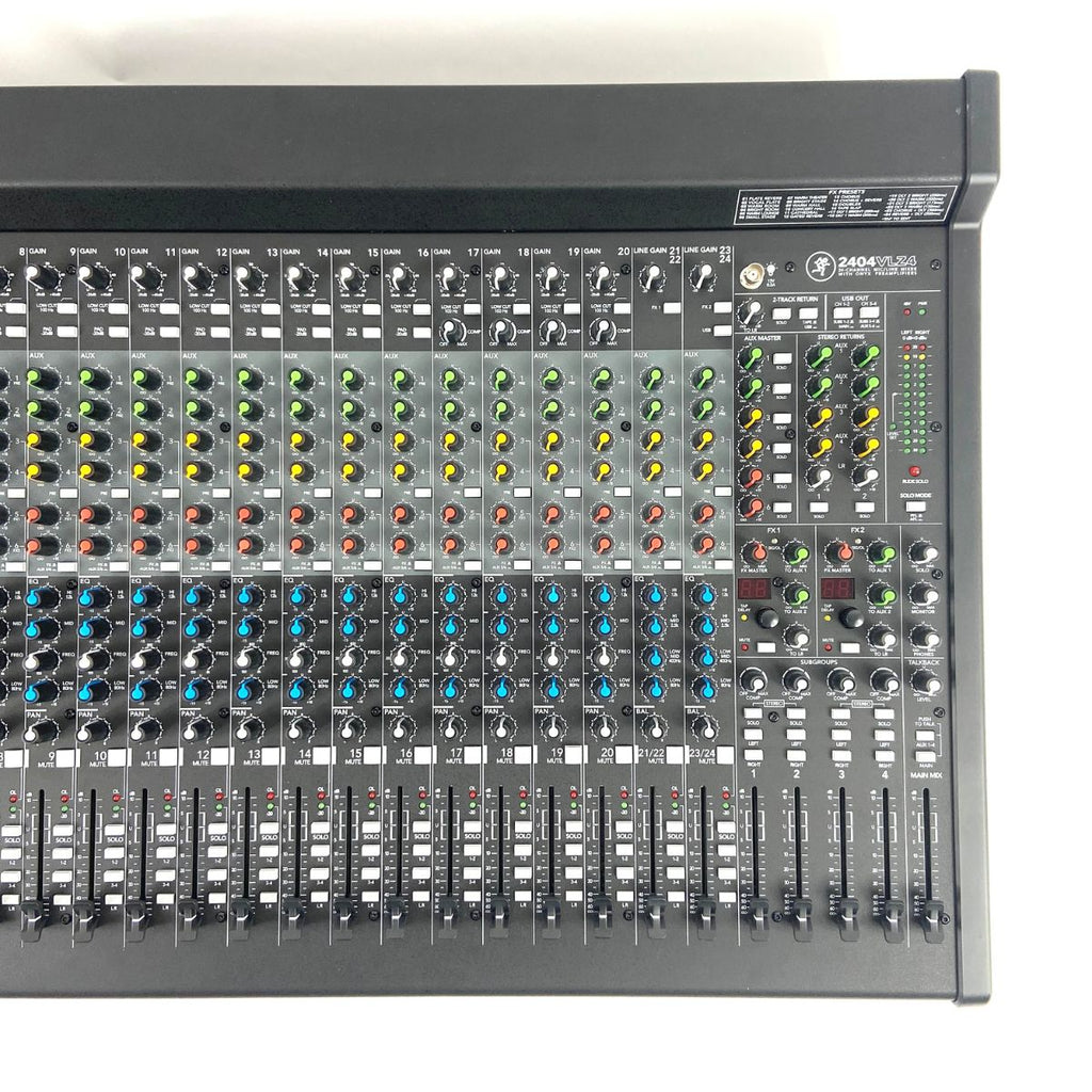 mixer professionale 24 canali mackie 2404 vlz4 ex demo vista frontale dx