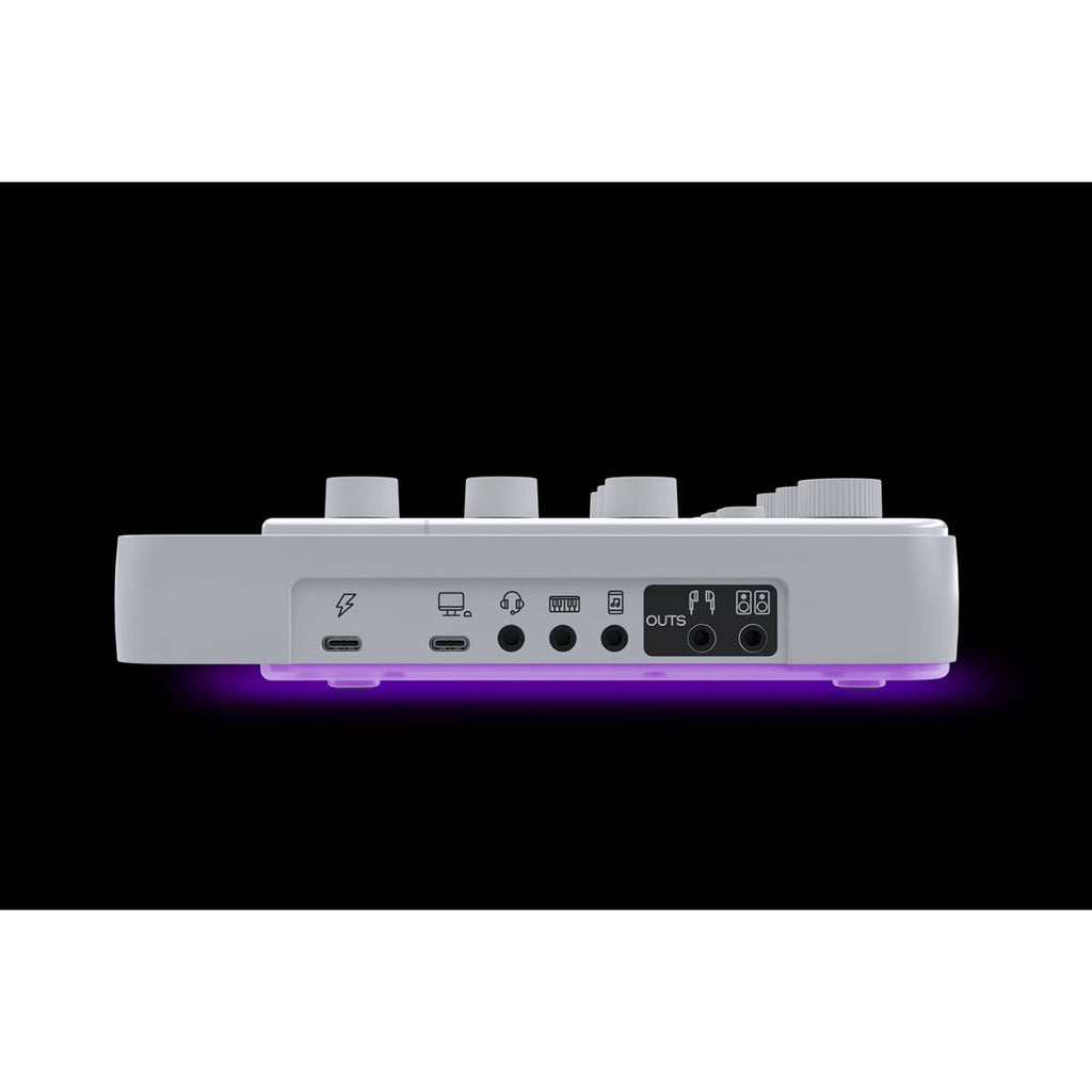 mixer per streaming e broadcasting mackie m-caster live white vista connessioni