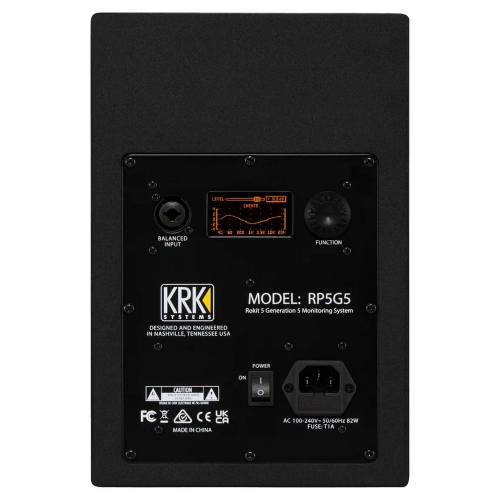 monitor da studio professionale krk rokit rp5 generation 5 nuova vista del retro