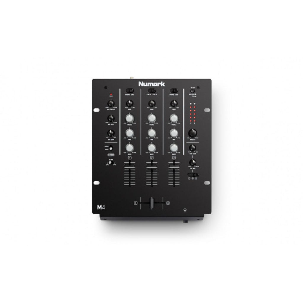 Numark M4 Black mixer per DJ a 3 canali Open Box vista frontale