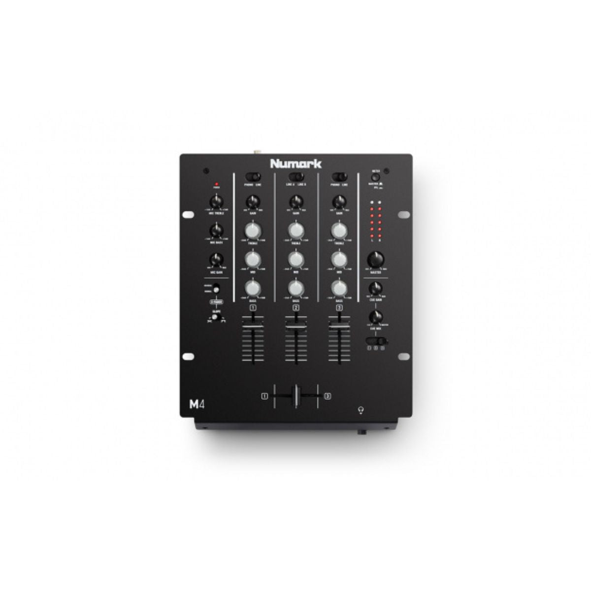 Numark M4 Black mixer per DJ a 3 canali Open Box vista frontale