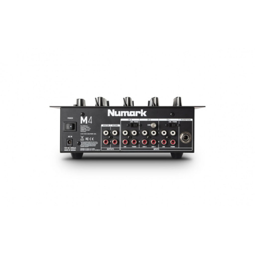 Numark M4 Black mixer per DJ a 3 canali Open Box vista del retro