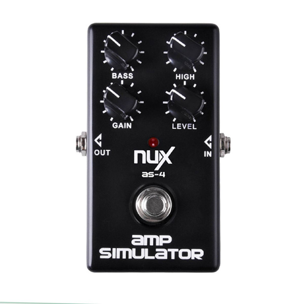 pedale amp simulator per chitarra nux as4 vista frontale