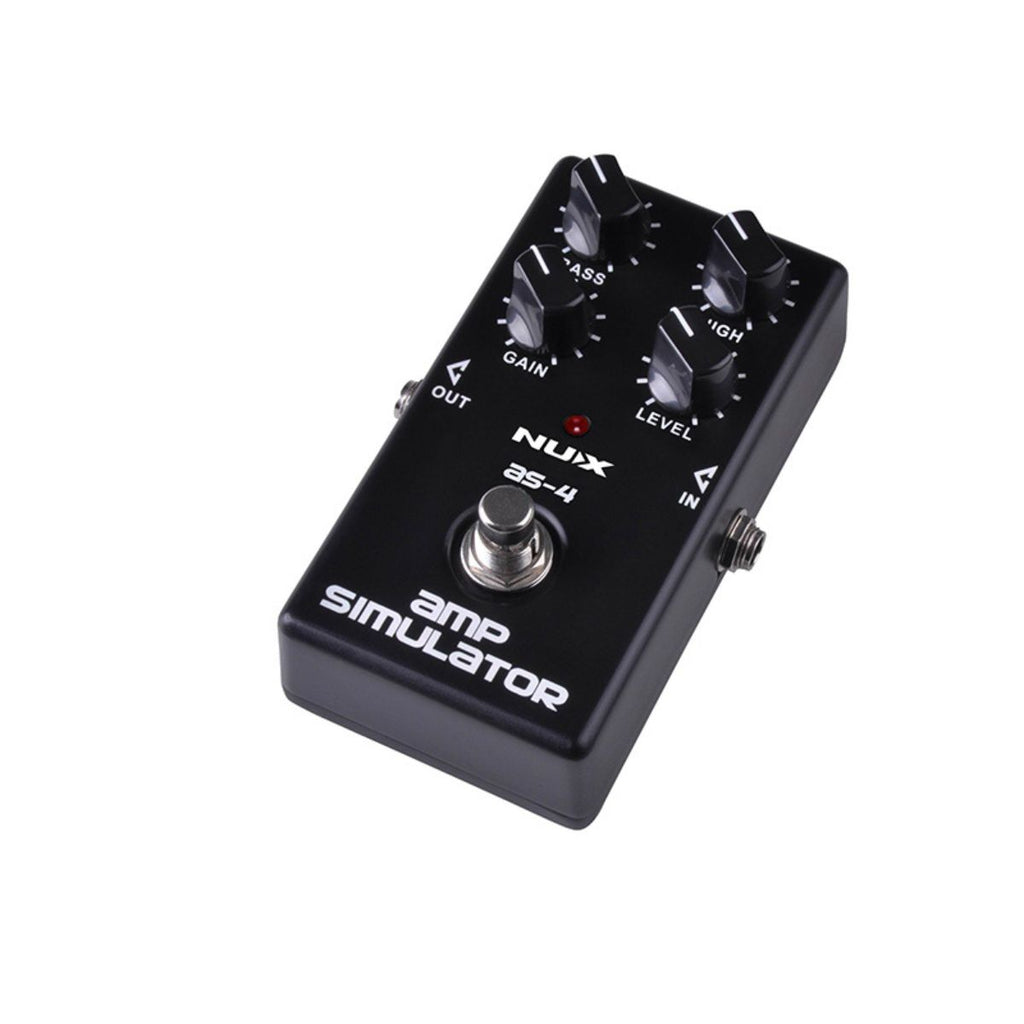 pedale amp simulator per chitarra nux as4 vista laterale