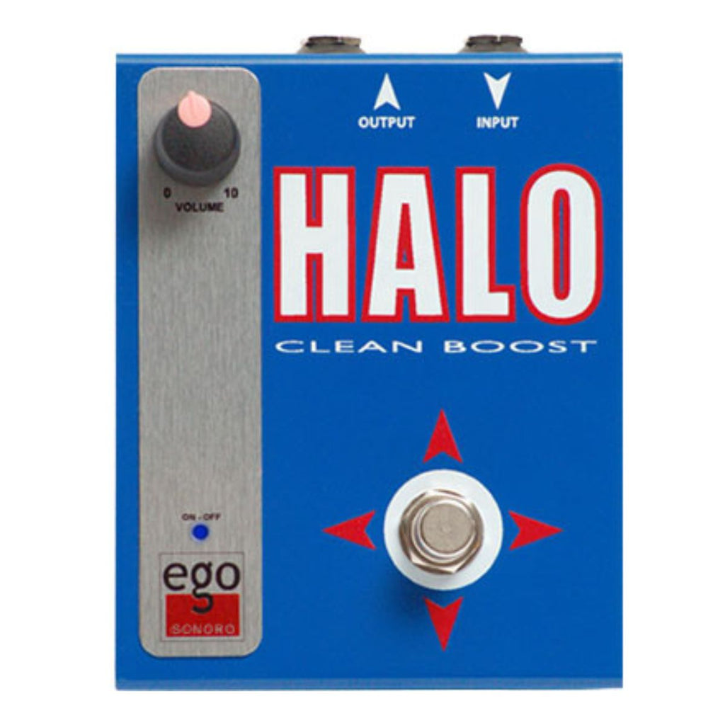 pedale booster per chitarra egosonoro halo boost vista frontale