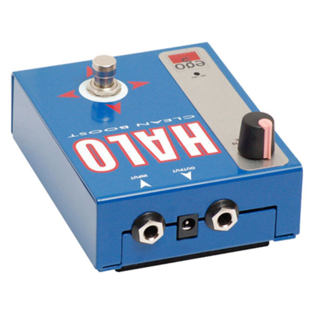 pedale booster per chitarra egosonoro halo boost vista del retro