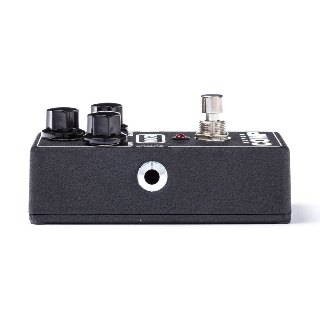 pedale compressore per chitarra dunlop mxr m132 super comp vista laterale sx