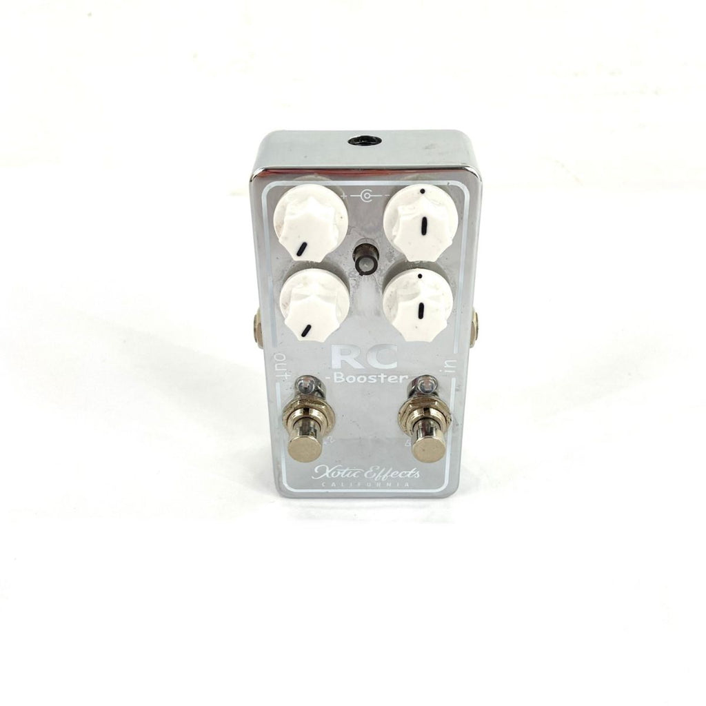 pedale effetto booster con equalizzatore e gain per chitarra xotic effects rc booster usato vista frontale