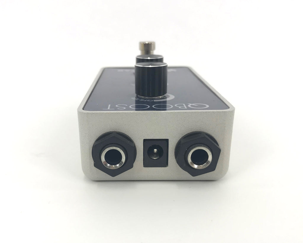 pedale effetto booster per chitarra foxgear q boost usato vista del retro