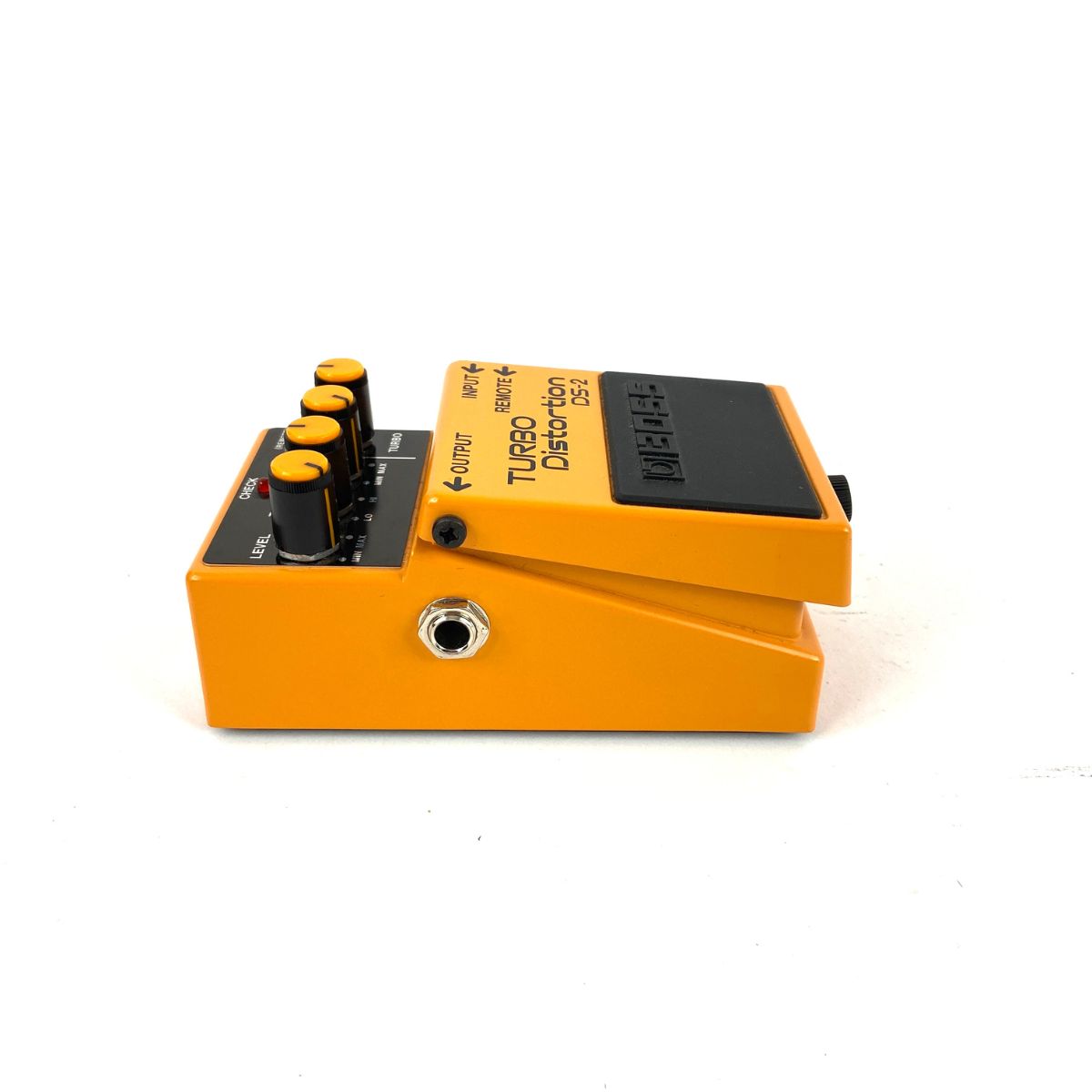 pedale effetto distorsione per chitarra elettrica boss ds-2 usato come nuovo vista laterale sx