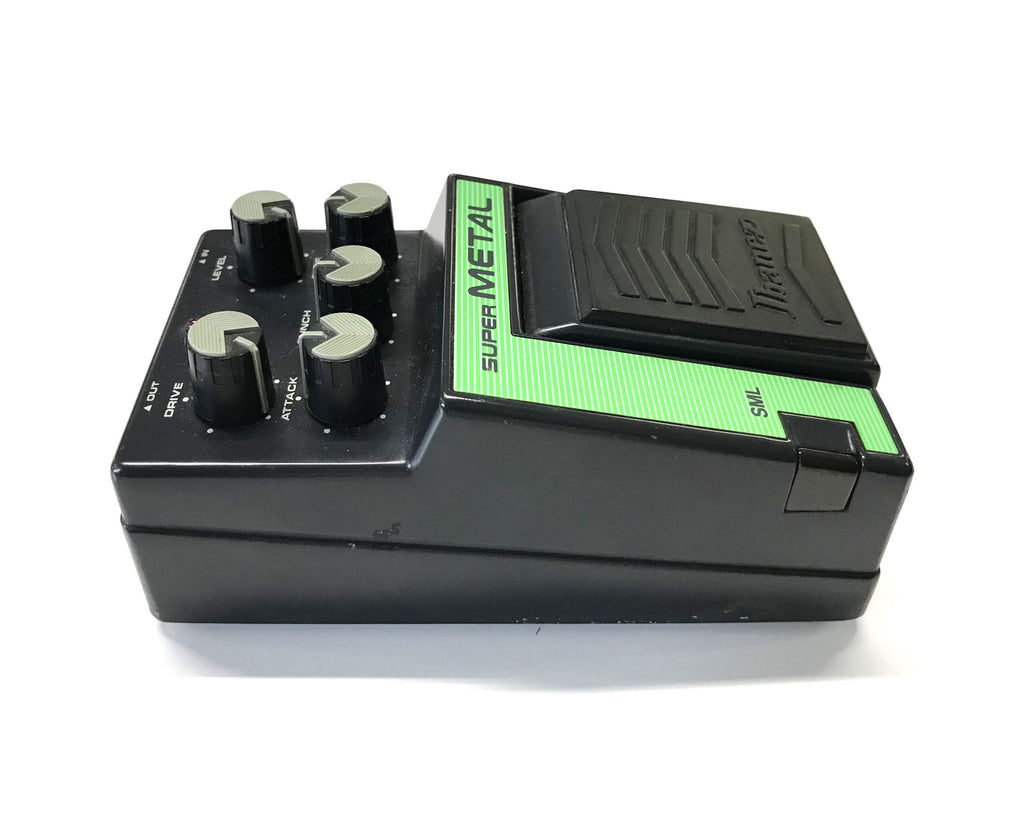 pedale effetto distorsione per chitarra elettrica ibanez super metal sml usato vista laterale sx
