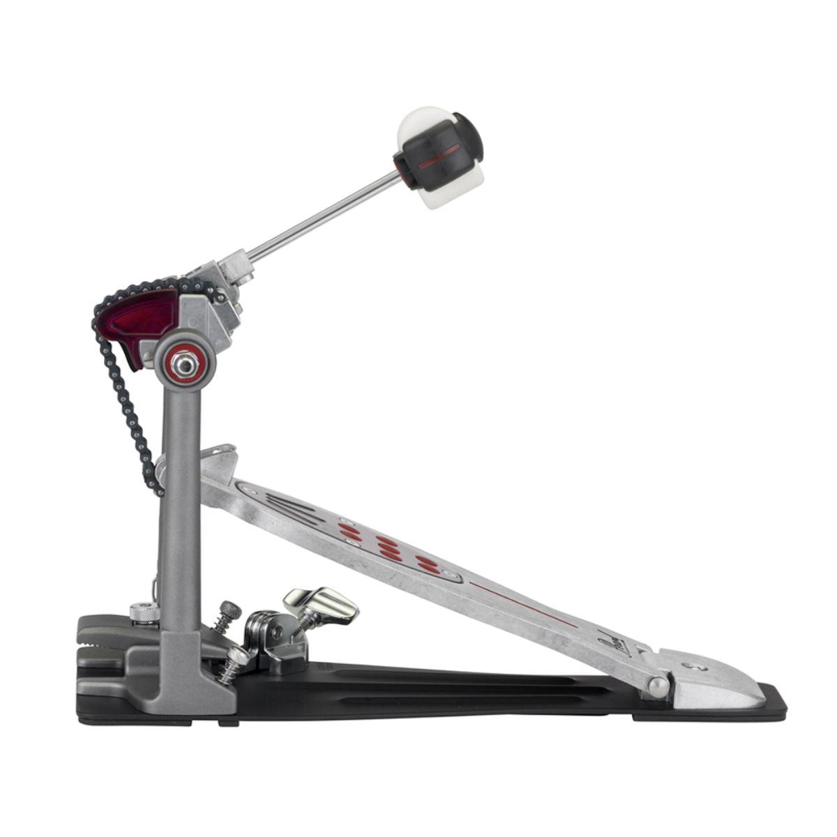 pedale per grancassa da batteria professionale a catena pearl p2050c vista laterale