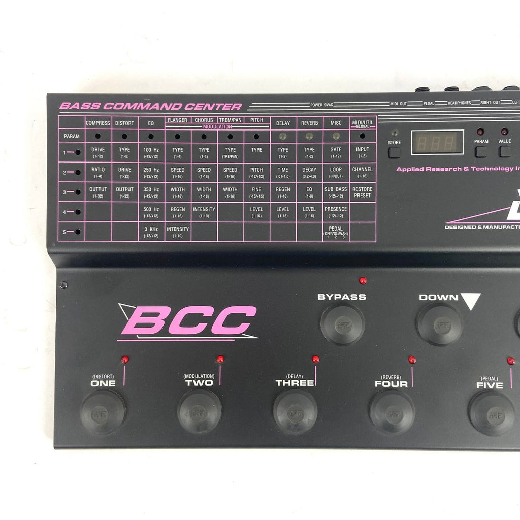 pedaliera multieffetto per basso e chitarra art bass command center bcc usata vista frontale sx