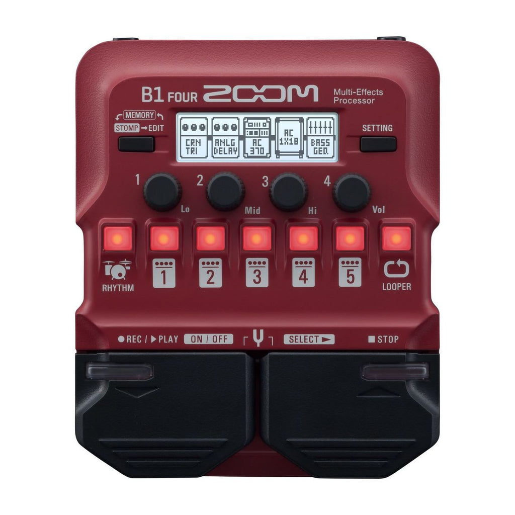 pedaliera multieffetto per basso zoom b1 four vista frontale
