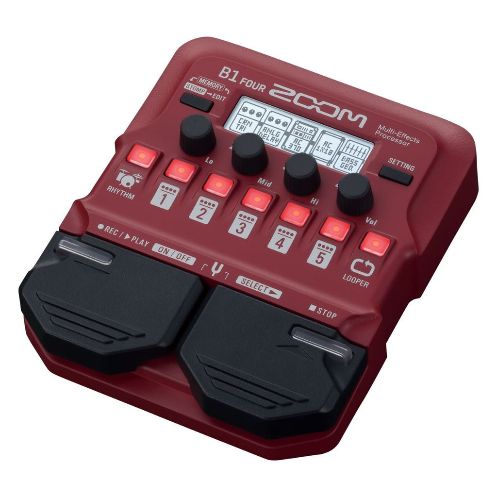 pedaliera multieffetto per basso zoom b1 four vista laterale