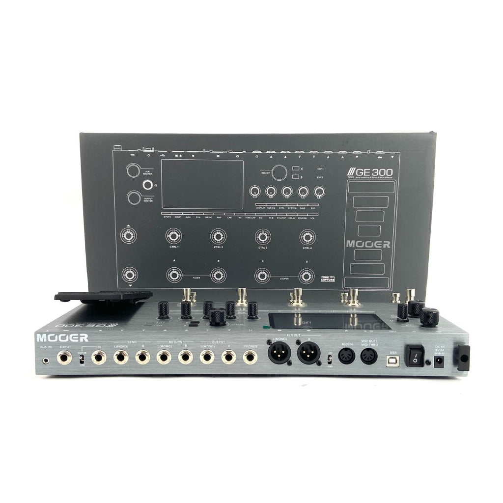pedaliera multieffetto per chitarra super completa Mooer GE300 usata vista del retro