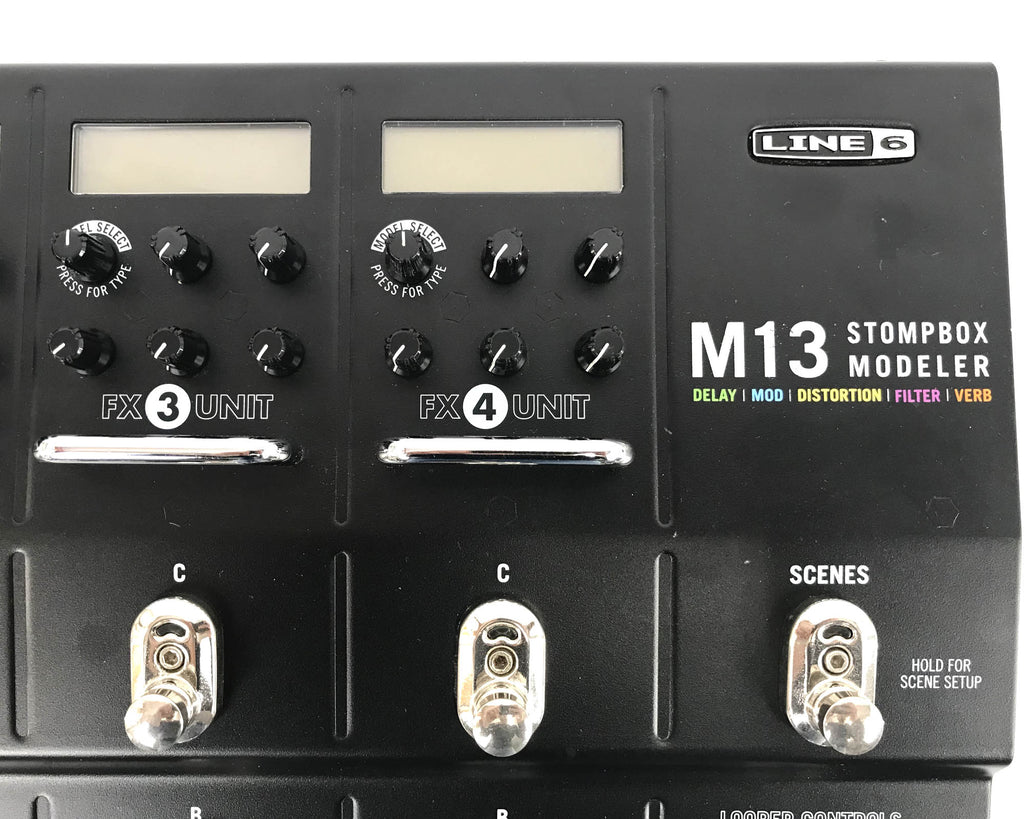 pedaliera multieffetto modeler per chitarra elettrica line6 m13 usata vista del modelllo