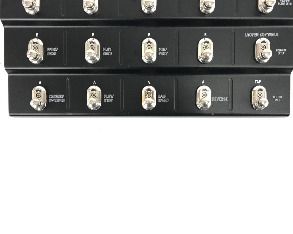 pedaliera multieffetto modeler per chitarra elettrica line6 m13 usata vista dei controlli a pedale