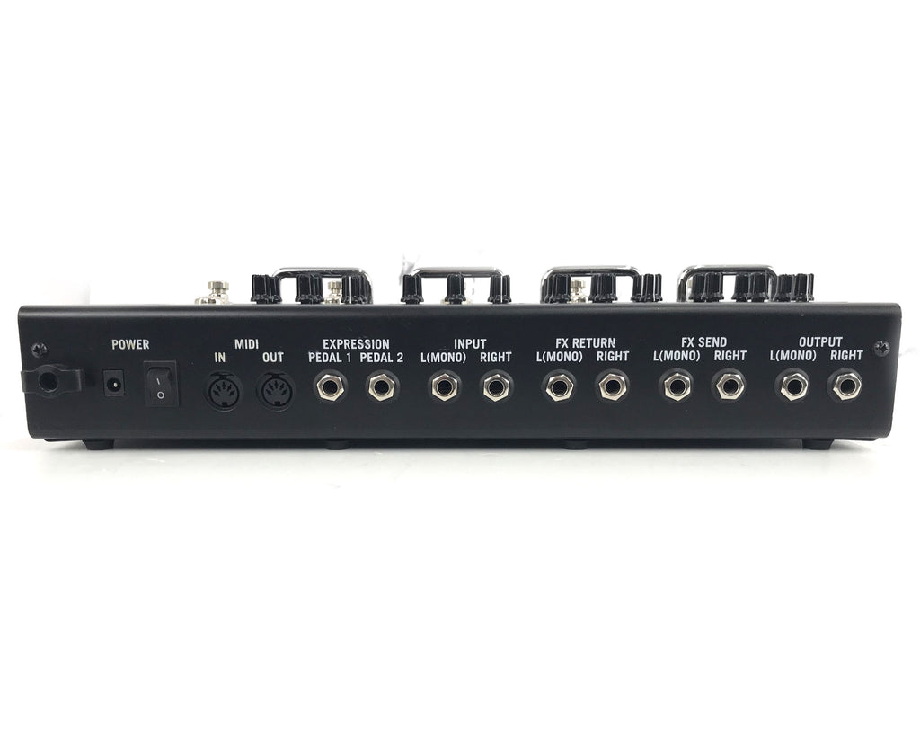 pedaliera multieffetto modeler per chitarra elettrica line6 m13 usata vista del retro