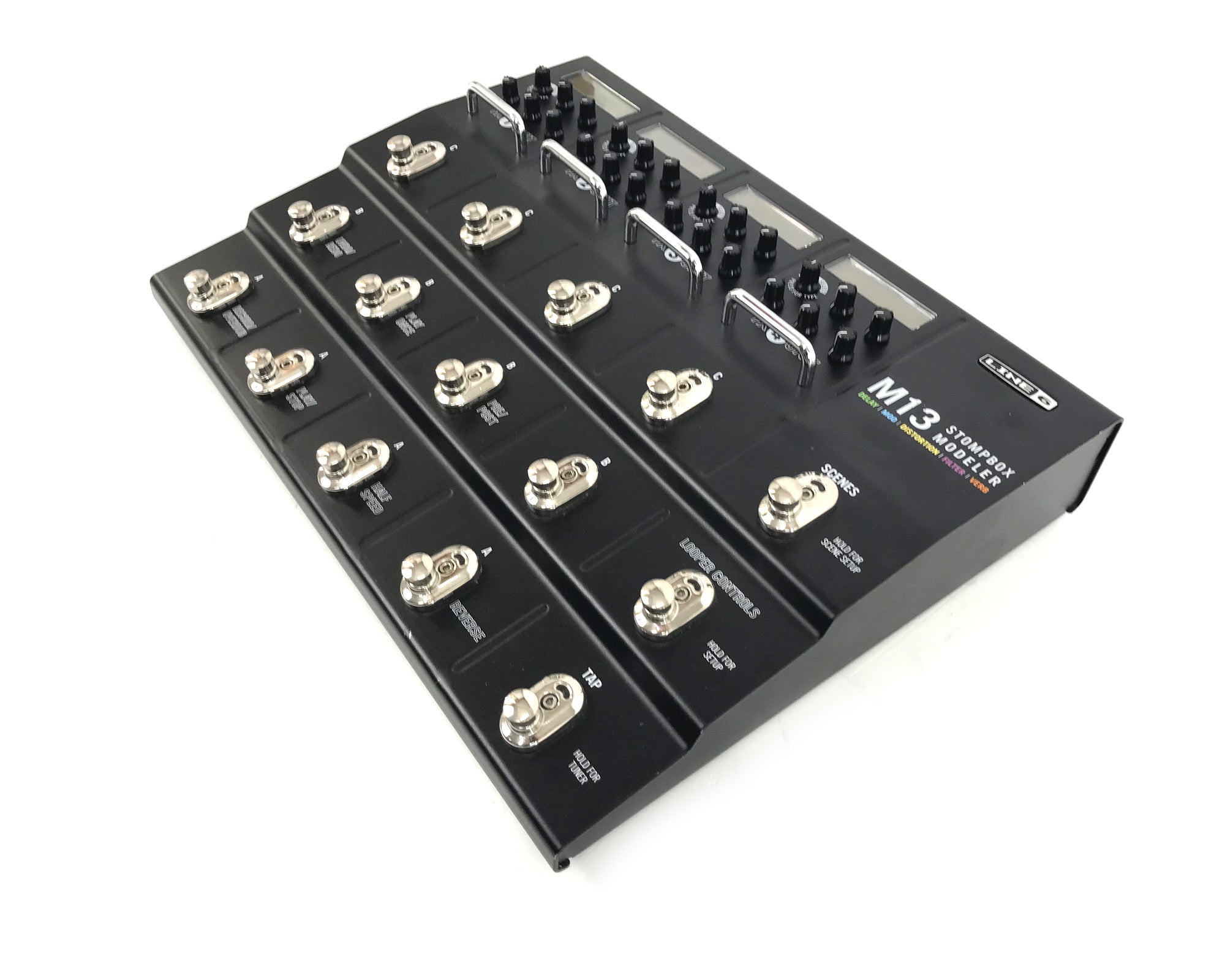 pedaliera multieffetto modeler per chitarra elettrica line6 m13 usata vista laterale