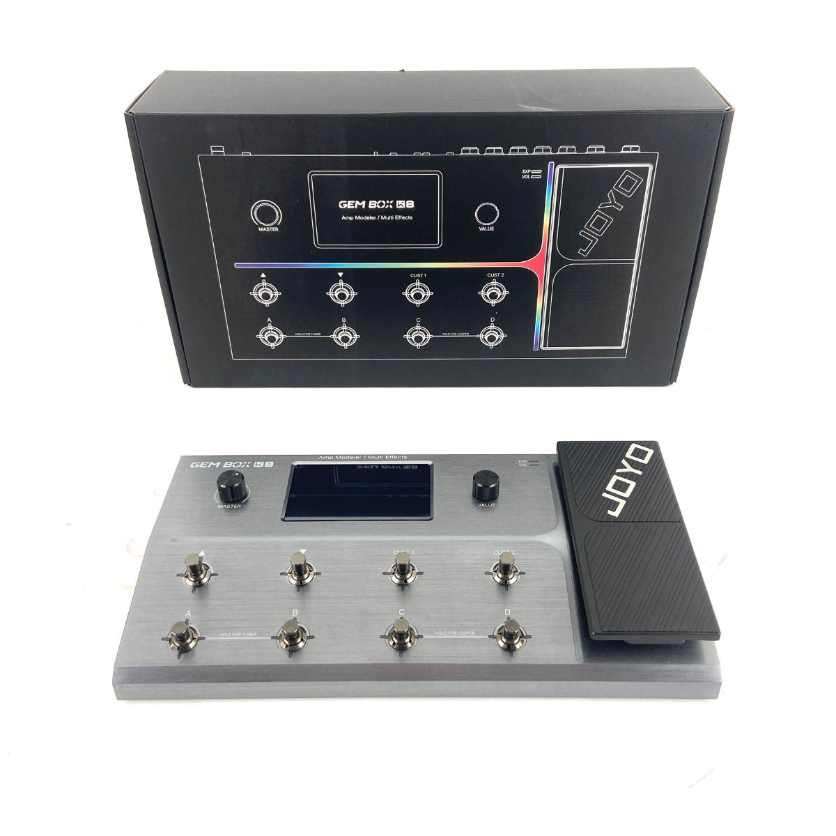 pedaliera multieffetto per chitarra joyo gem box k8 b-stock vista con scatola