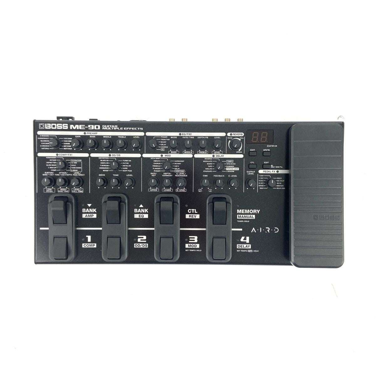 pedaliera multieffetto professionale boss me-90 usata vista frontale