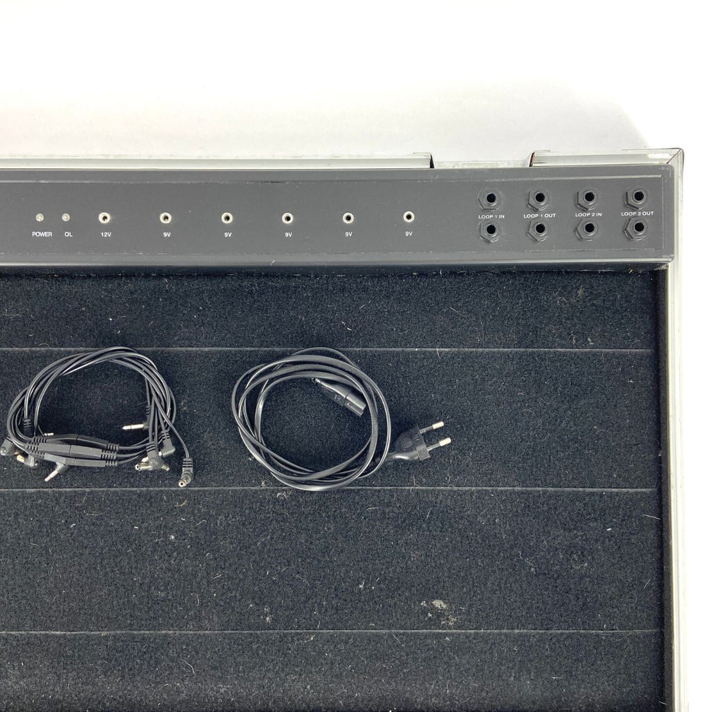 pedaliera porta pedali con case rigido e alimentazione warwick rc23120 b vista frontale dx