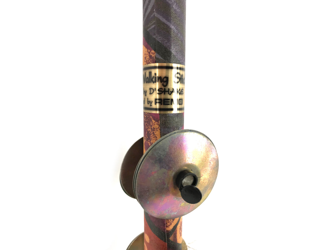 percussione con sonagli remo walking stick usato vista dei sonagli