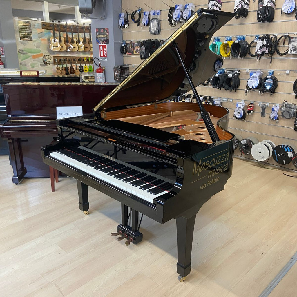 pianoforte acustico professionale a coda yamaha c3 usato 1997 matricola 5516239 vista laterale dx aperto