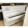 pianoforte acustico verticale nuovo ricondizionato Yamaha U1F bianco laccato vista frontale aperto