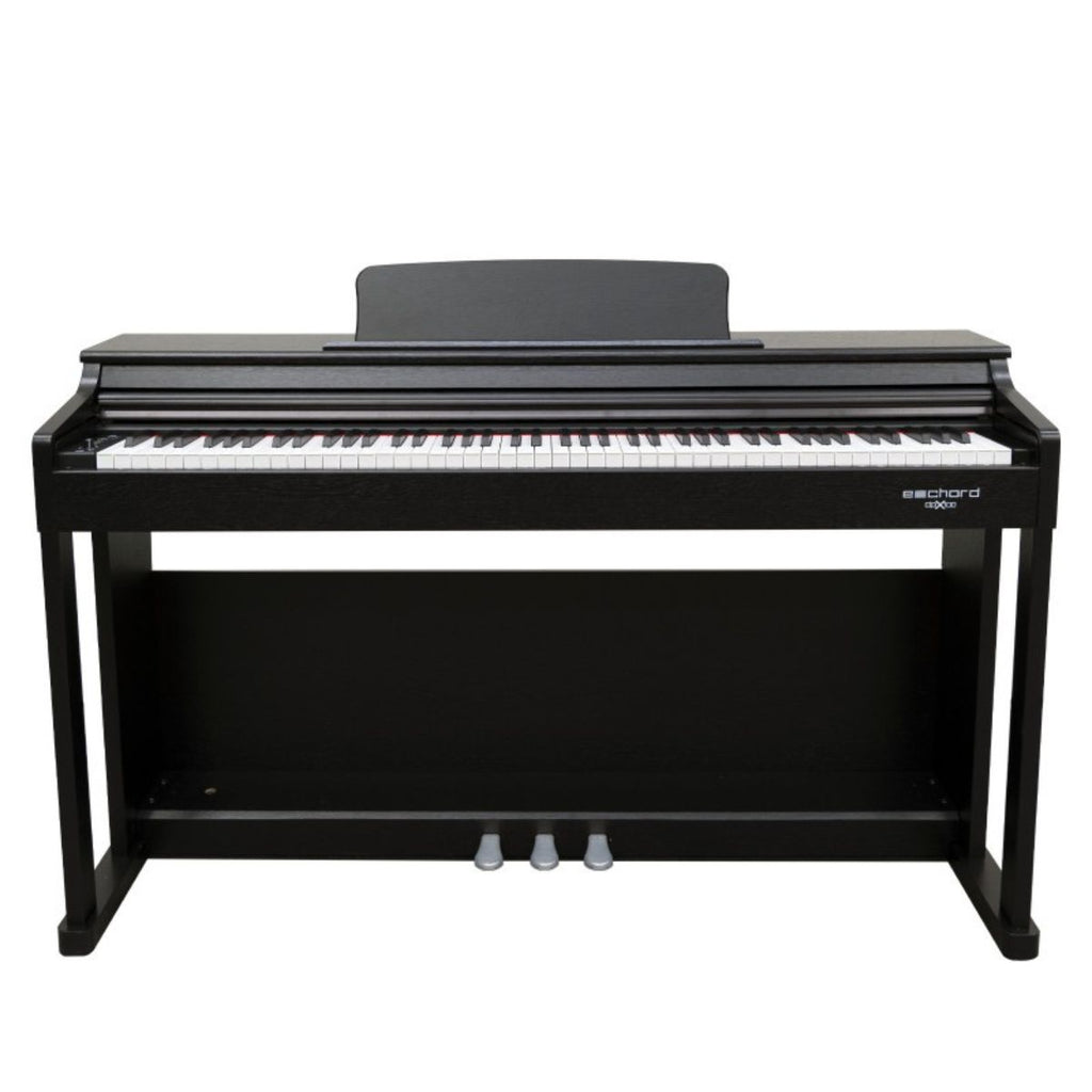 pianoforte digitale 88 tasti pesati con mobile completo echord dpx-100 nero vista frontale aperto