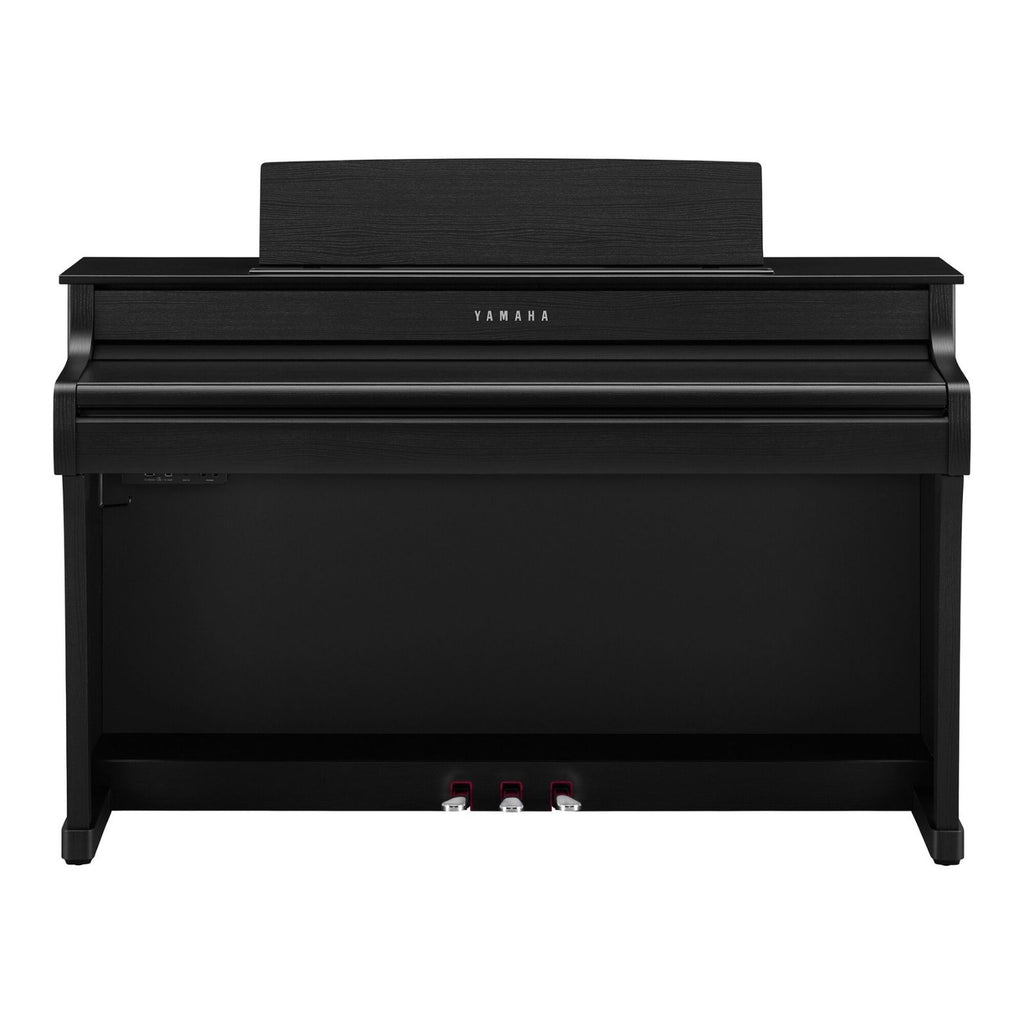 pianoforte digitale professionale 88 tasti pesati con mobile completo in legno Yamaha CLP845B Nero vista frontale chiuso